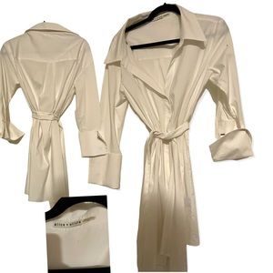 Alice and Olivia white shirt dress